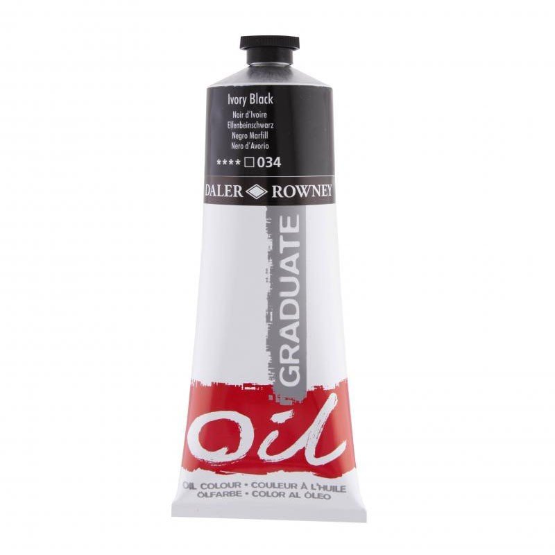 Daler Rowney Graduate Yağlı Boya 200ml 034 Ivory Black