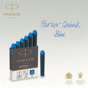 Parker Quink Washable Dolmakalem Mürekkep Kartuşu Mini 5li Mavi