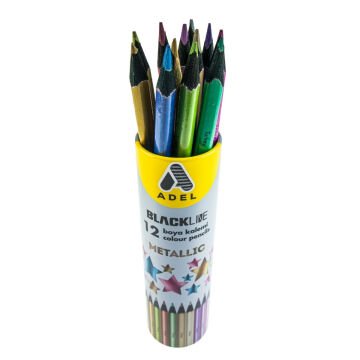 Adel Blackline Metallic Boya Kalemi Tüp 12li
