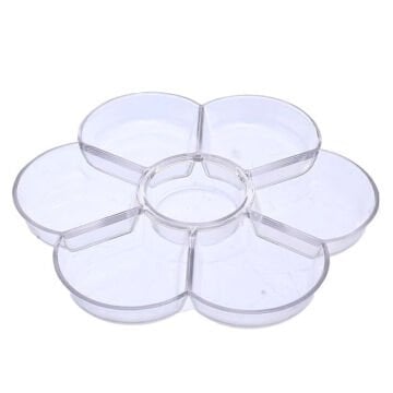 Art Elegant Şeffaf Palet Papatya 17cm 7 Gözlü