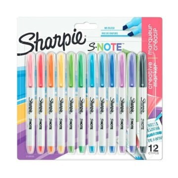 Sharpie Snote Fosforlu Kalem 12li Set Kesik Uç