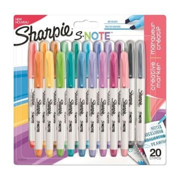 Sharpie Snote Fosforlu Kalem 20li Set Kesik Uç