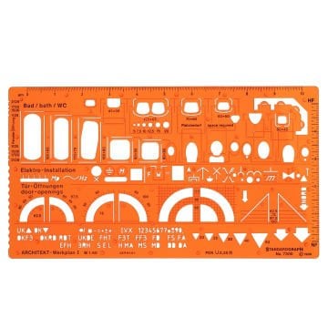 Standardgraph Tefriş Şablonu No 7300 Mimari 1/50
