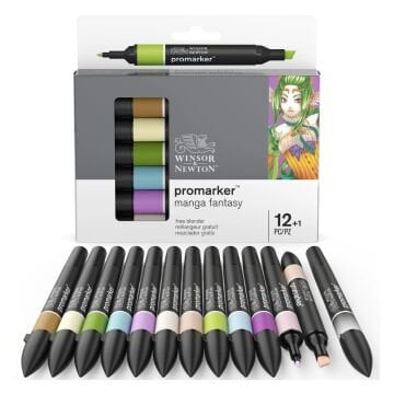 Winsor Newton Promarker 12+1 Set Manga Fantasy