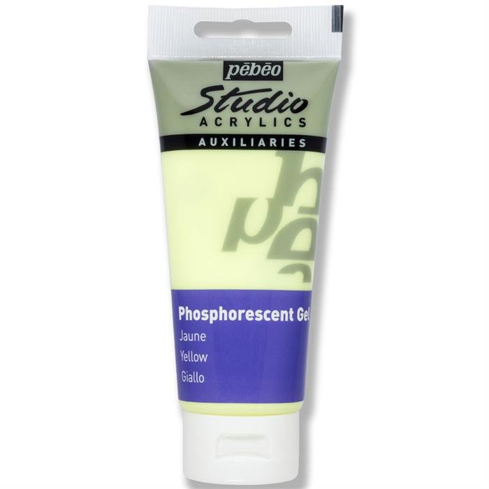 Pebeo Studio Akrilik Boya 100ml 832-116 Phosphorescent Gel Yellow