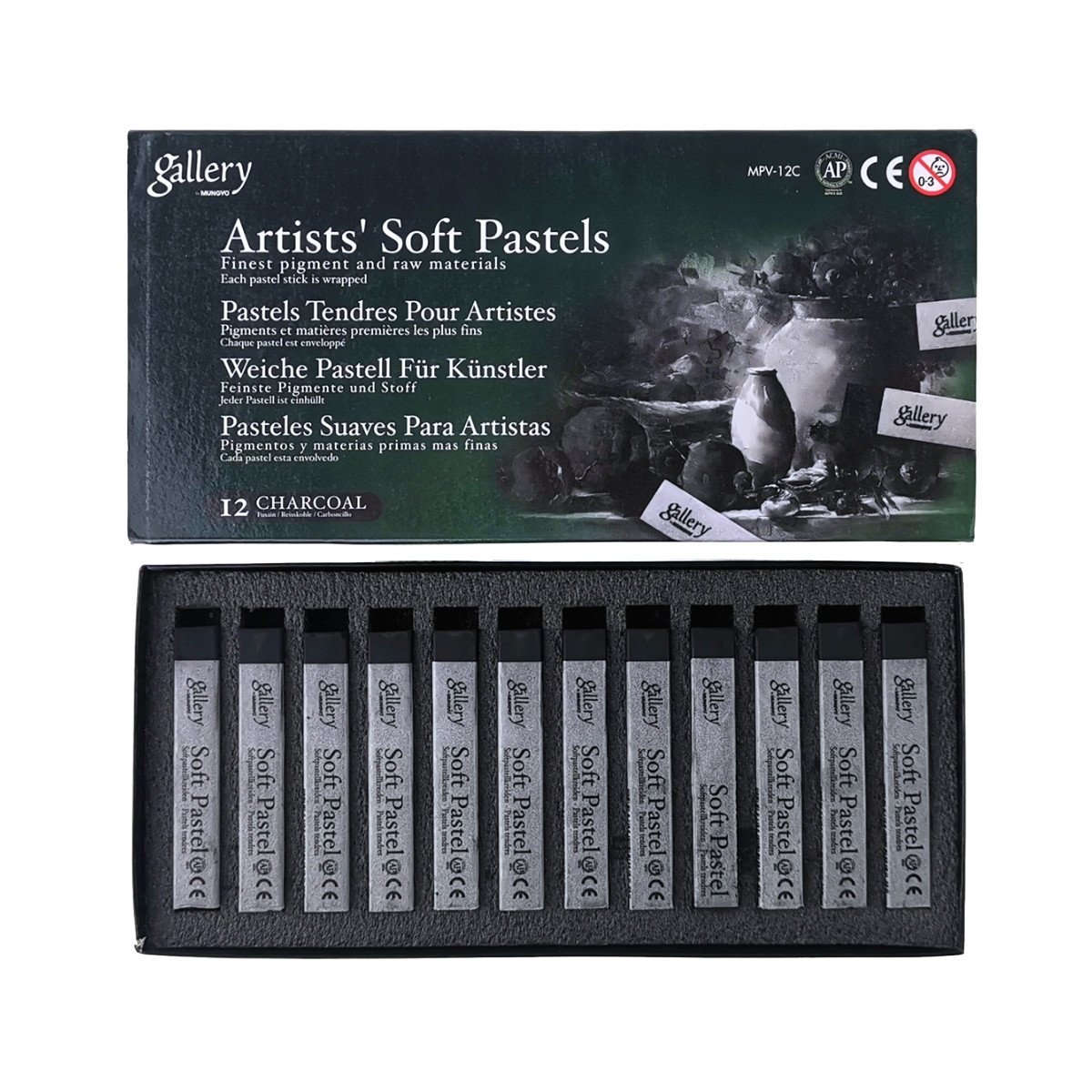 Mungyo Gallery Kömür Pastel Boya Seti 12li