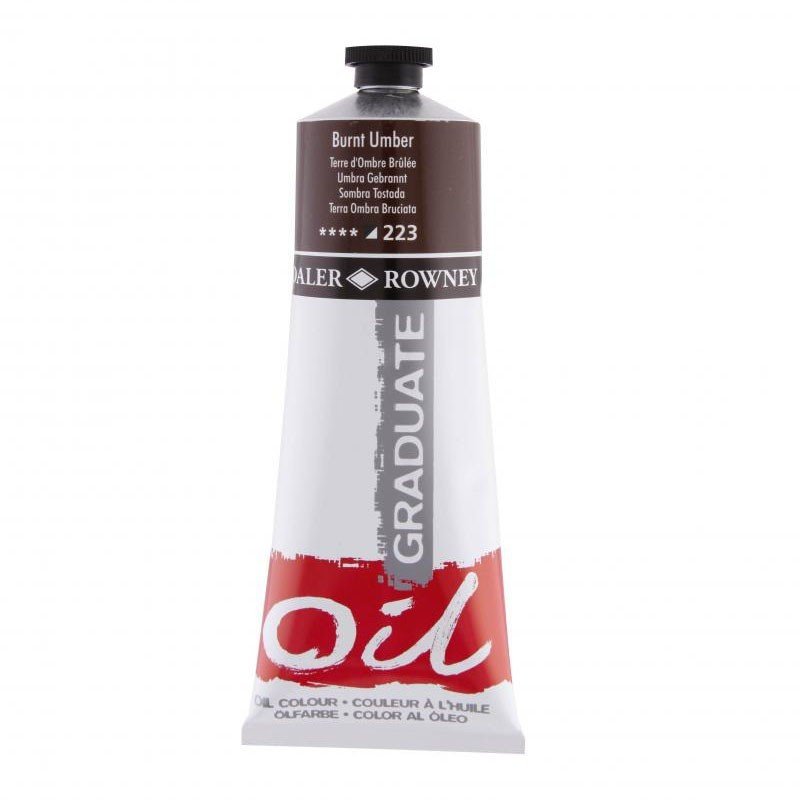 Daler Rowney Graduate Yağlı Boya 200ml 223 Burnt Umber