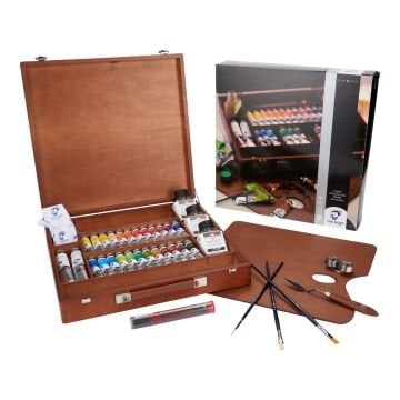 Talens Van Gogh Yağlı Boya Seti Ahşap Kutu Oil Colour Expert Box