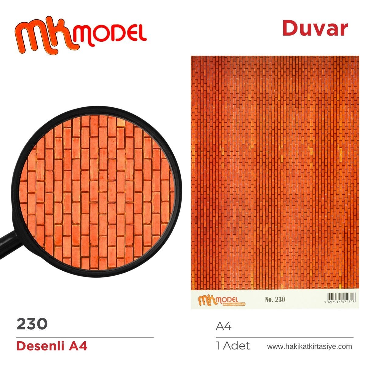 MK Model Desenli A4 No: 230 Duvar