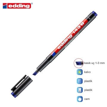 Edding Permanent Asetat Kalemi 143B Mavi