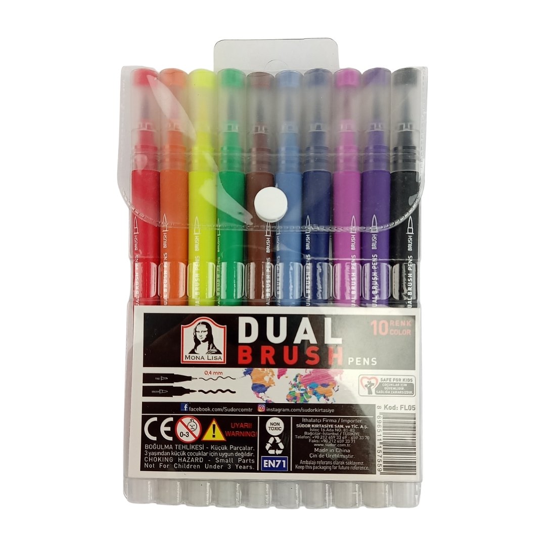 Mona Lisa Dual Brush - Fine 0.4mm 10 Renk FL05 - 200,00 TL