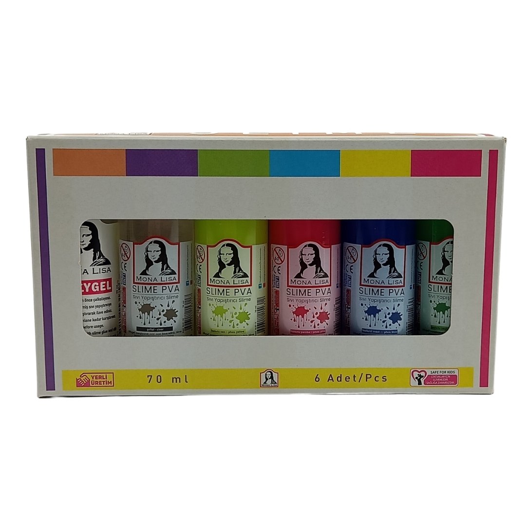 Mona Lisa Slime Seti 6 Renk x 70ml SL06 - 145,00 TL | Hakikat