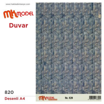 MK Model Desenli A4 No: 820 Duvar