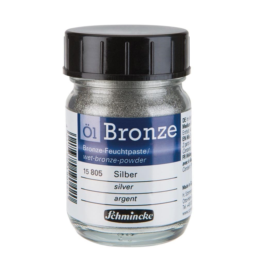 Schmincke Oil Bronze Yağlı Boya Yaldız Pigment 50ml 805 Silver