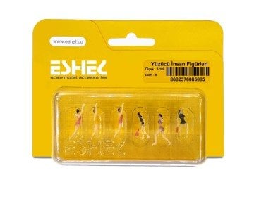Eshel Maket Yüzücü İnsan Figürleri 1/100 6li