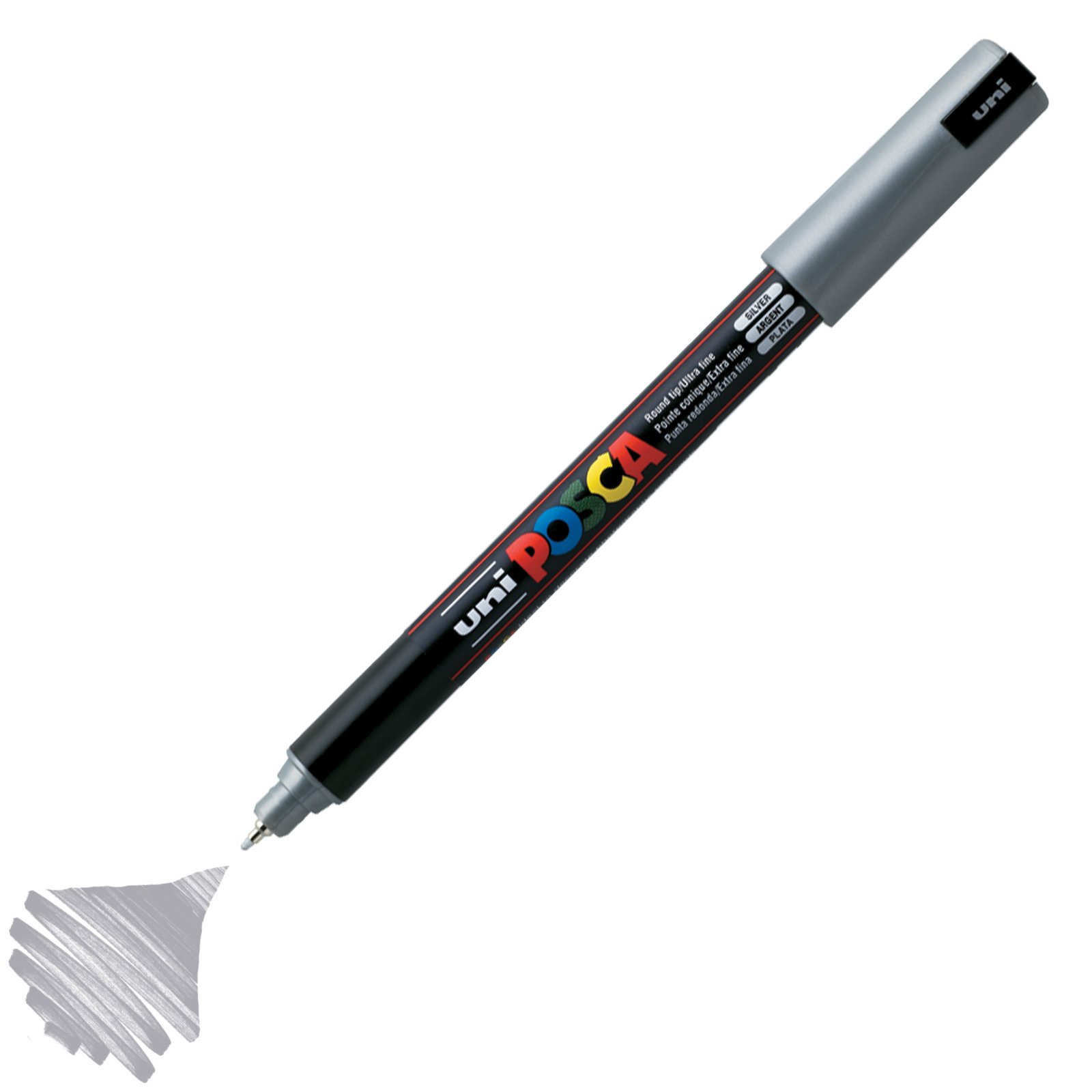 Uni Posca Marker PC-1M Extra Fine 0.7mm Silver