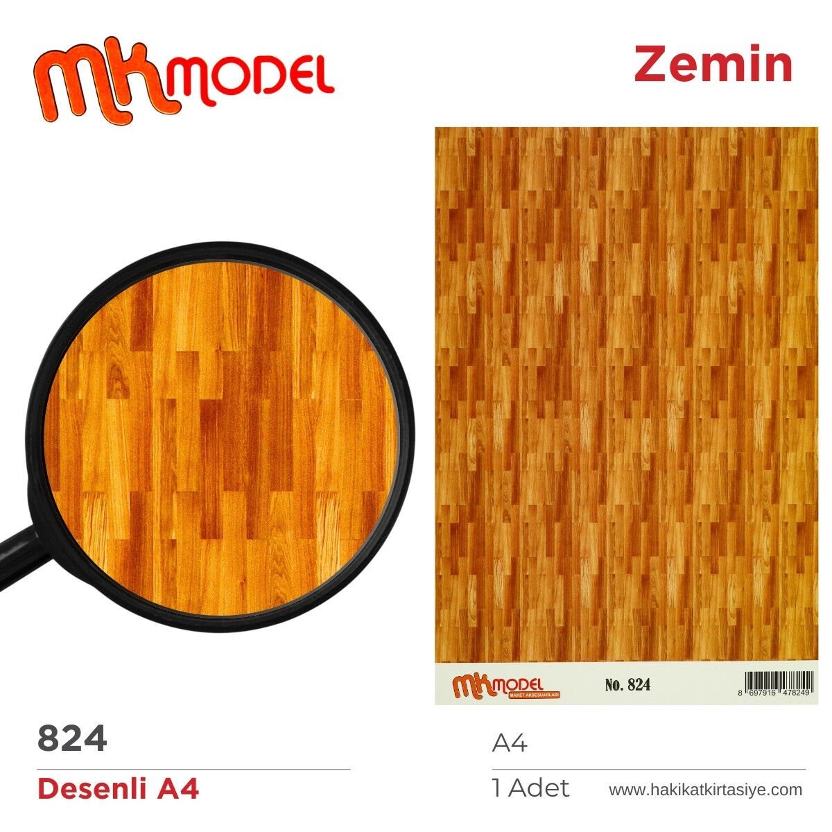 MK Model Desenli A4 No: 824 Zemin