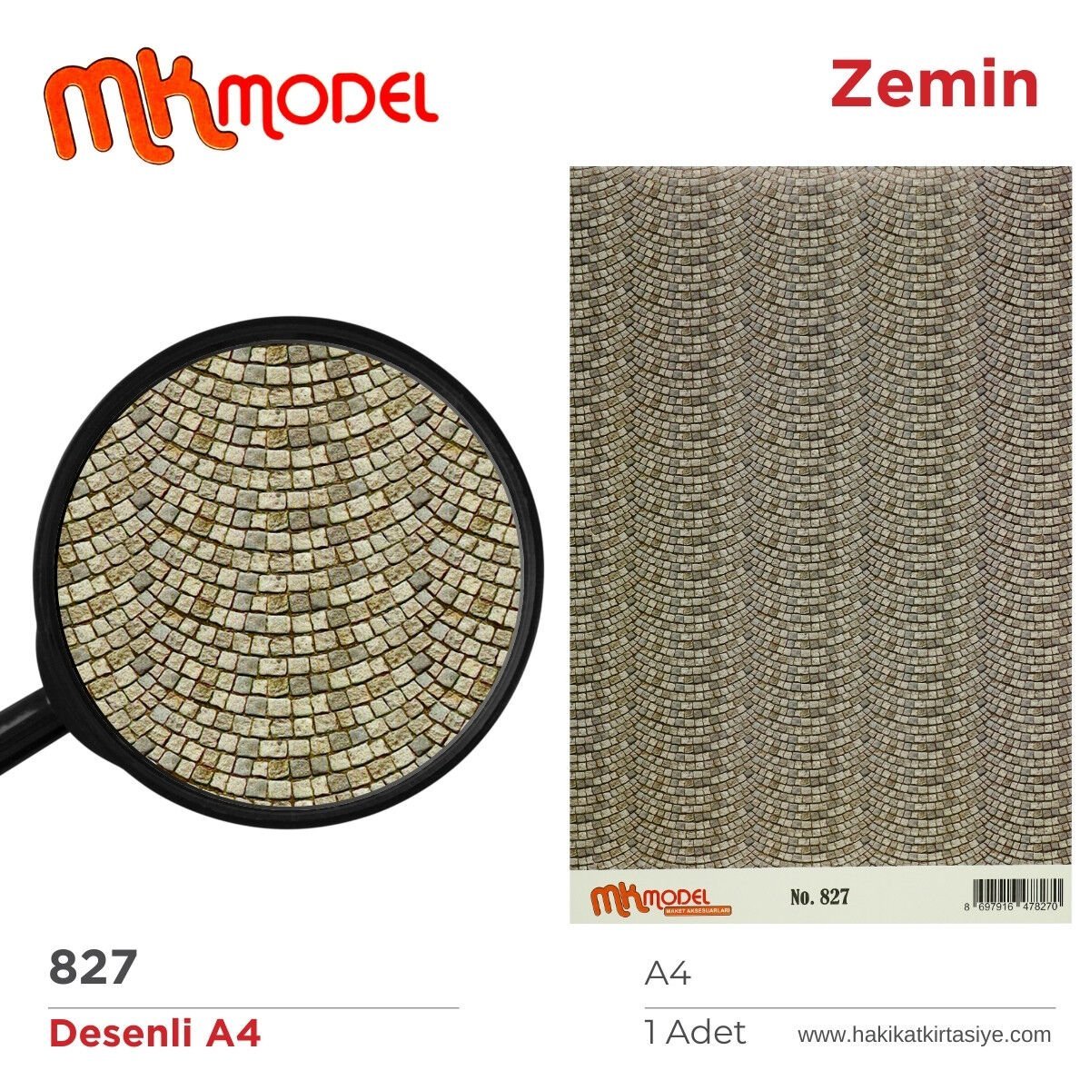 MK Model Desenli A4 No: 827 Zemin