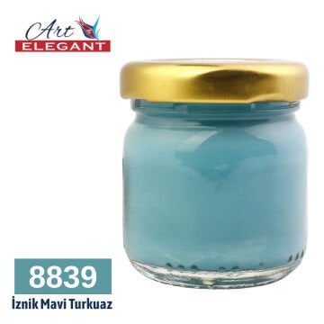 Art Elegant Seramik Ve Çini Boya 40gr 8839 İznik Mavi Turkuaz
