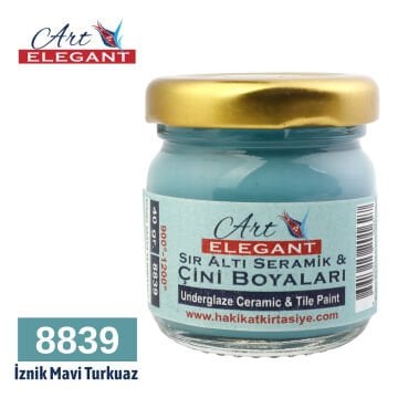Art Elegant Seramik Ve Çini Boya 40gr 8839 İznik Mavi Turkuaz