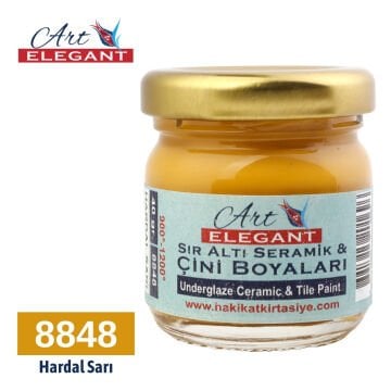 Art Elegant Seramik Ve Çini Boya 40gr 8848 Hardal Sarı