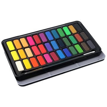 Bianyo Tablet Taş Sulu Boya Karton Kutu 36lı Hediyeli