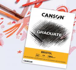 Canson Graduate Bristol Eskiz Çizim Defteri 180gr A3 20yp