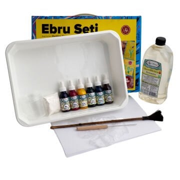 Koza Sanat Hazır Geleneksel Ebru Öğrenci Seti 6 Renk A4