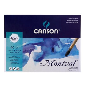 Canson Montval Sulu Boya Defteri (24x32cm) 200gr 40yp