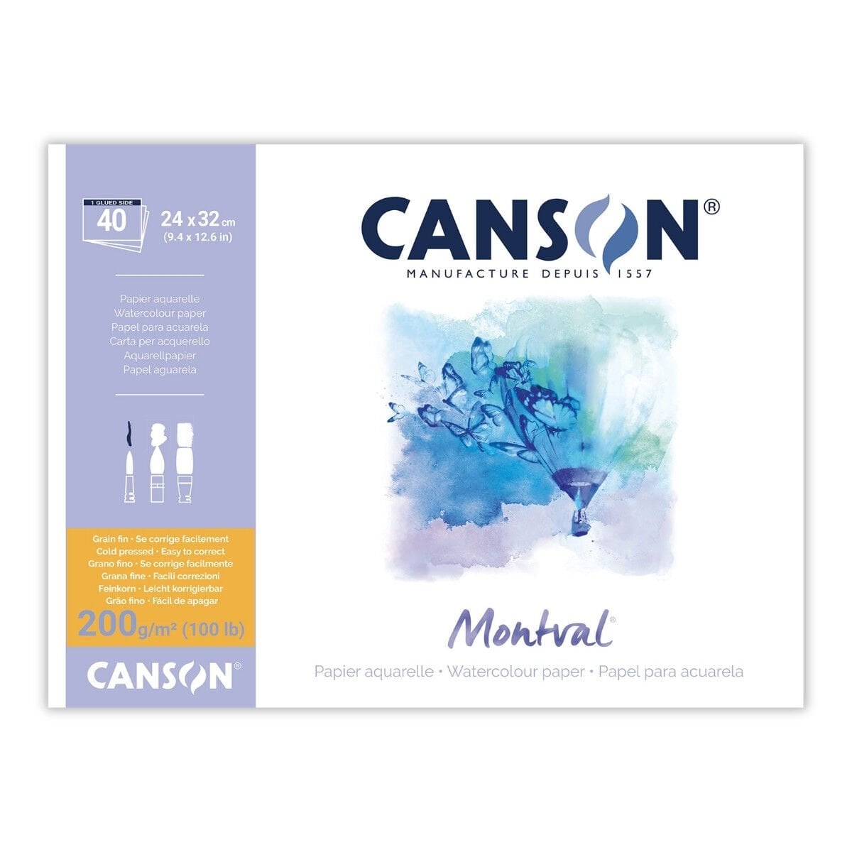 Canson Montval Sulu Boya Defteri (24x32cm) 200gr 40yp