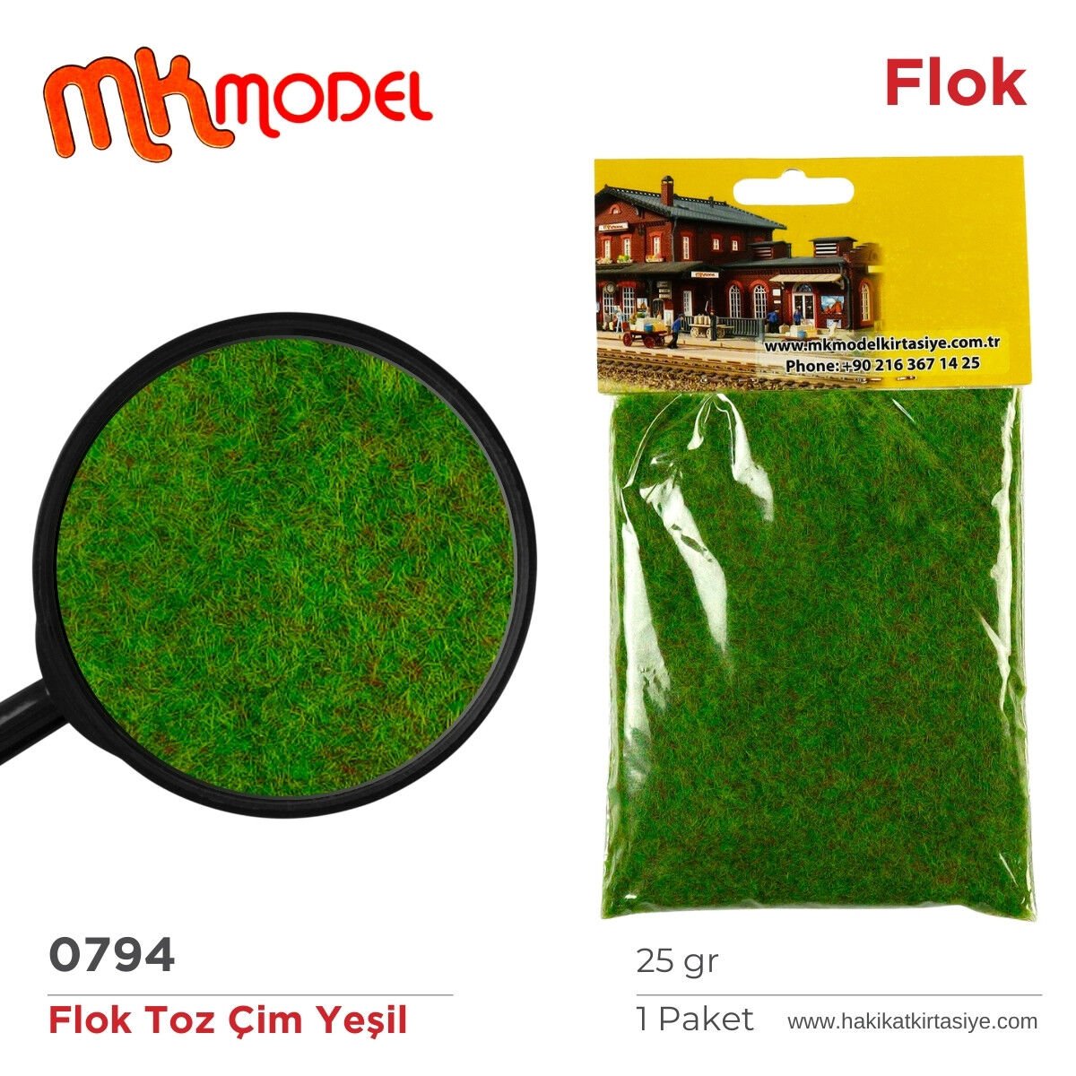 MK Model Flok Toz Çim 25gr 0794 Yeşil