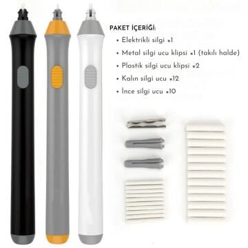 Tenwin Profesyonel Pilli Silgi Yedekli Set