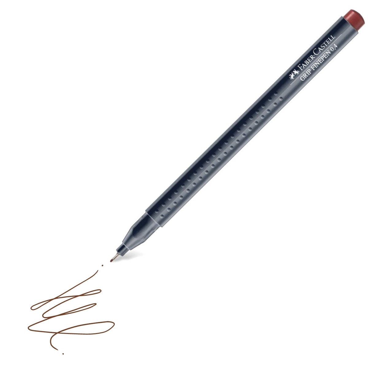 Faber Castell Grip Finepen 0.4 Keçeli Kalem Kahverengi