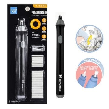 Tenwin Profesyonel Pilli Silgi Yedekli Set