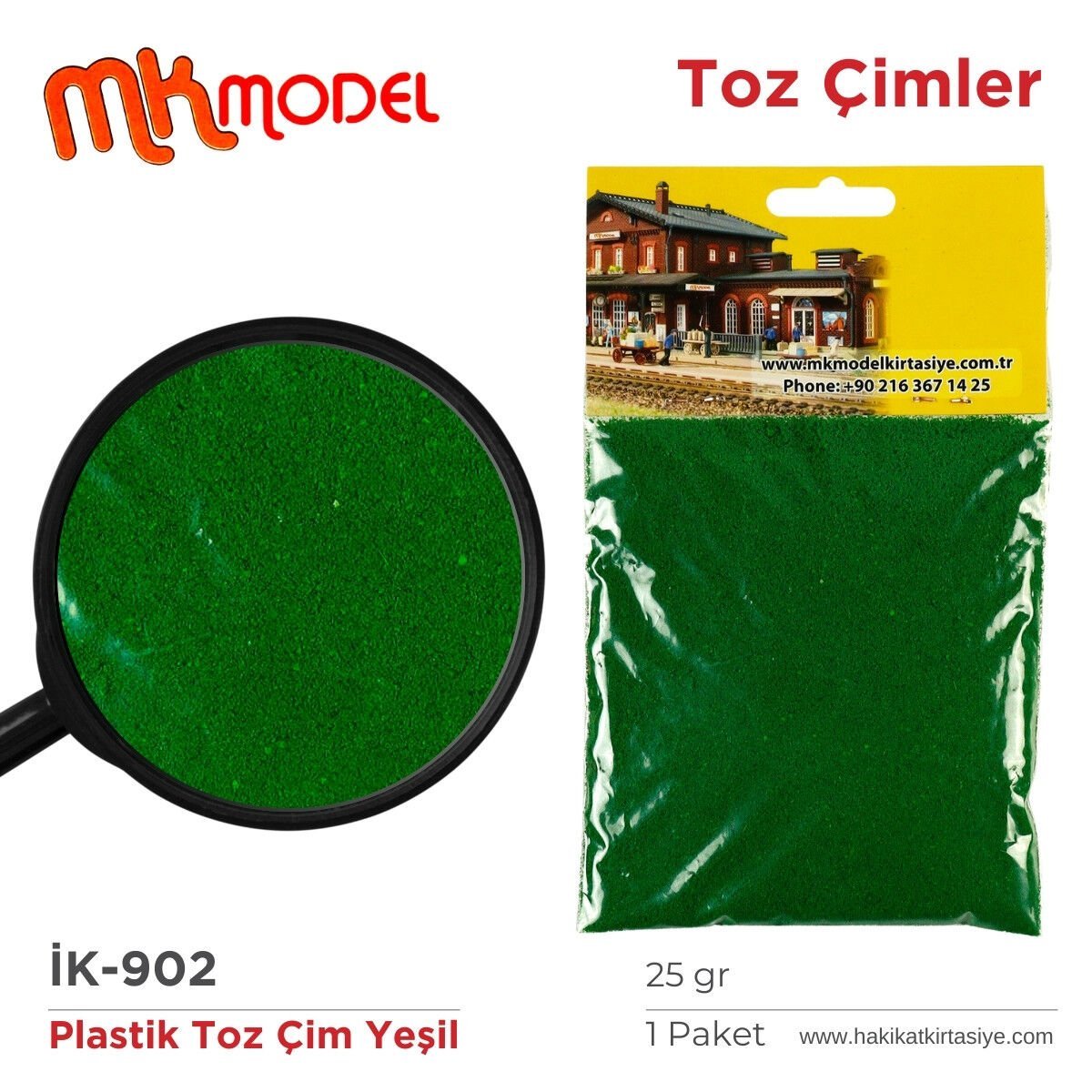 MK Model Plastik Toz Çim 25gr İK902 Yeşil