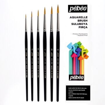 Pebeo İmitation Sable Samur Sulu Boya Fırçası Kısa Sap No: 1