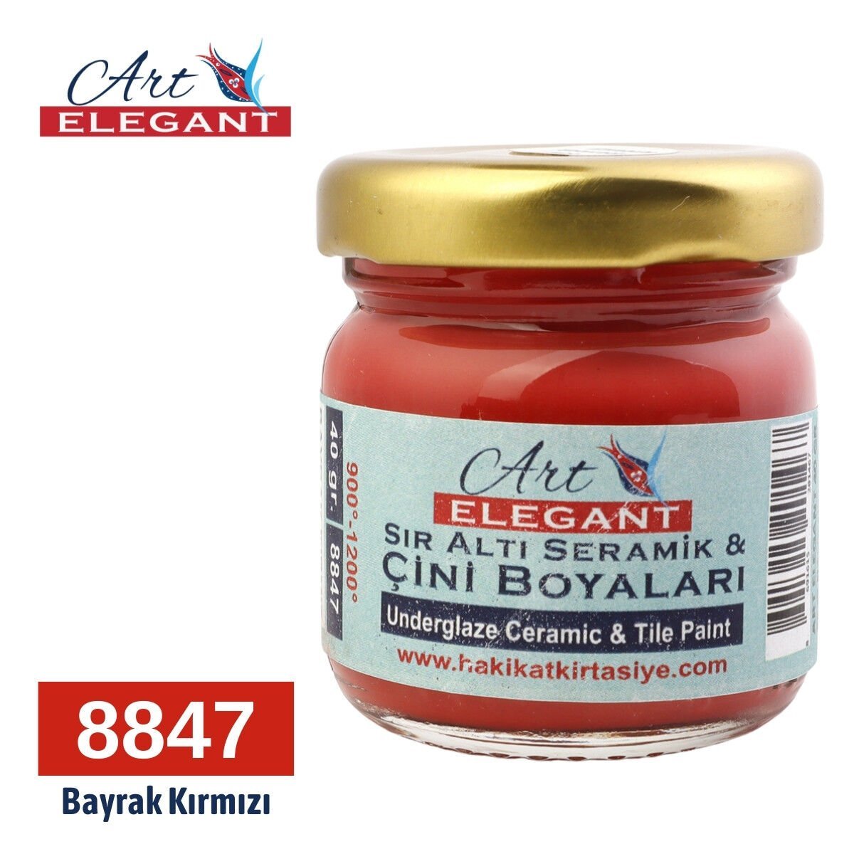 Art Elegant Seramik Ve Çini Boya 40gr 8847 Bayrak Kırmızı