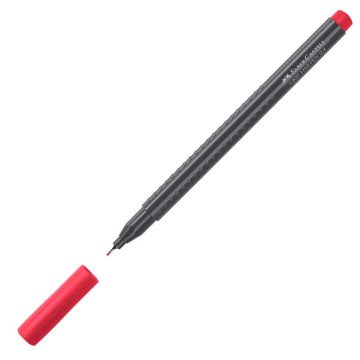Faber Castell Grip Finepen 0.4 Keçeli Kalem Koyu Kırmızı