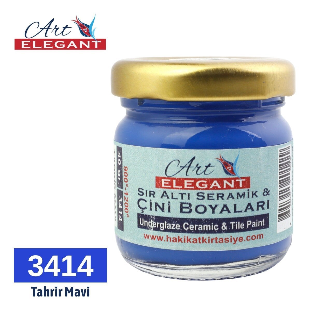 Art Elegant Seramik ve Çini Boya 40gr 3414 Tahrir Mavi