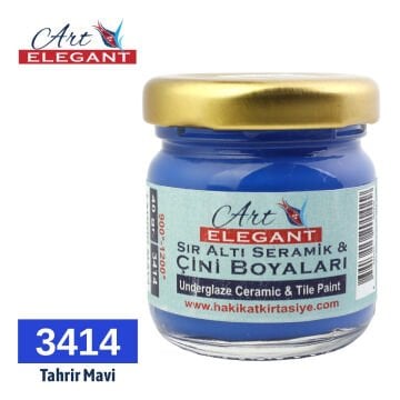 Art Elegant Seramik ve Çini Boya 40gr 3414 Tahrir Mavi