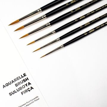 Pebeo İmitation Sable Samur Sulu Boya Fırçası Kısa Sap No: 3-0