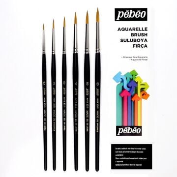 Pebeo İmitation Sable Samur Sulu Boya Fırçası Kısa Sap No: 3-0
