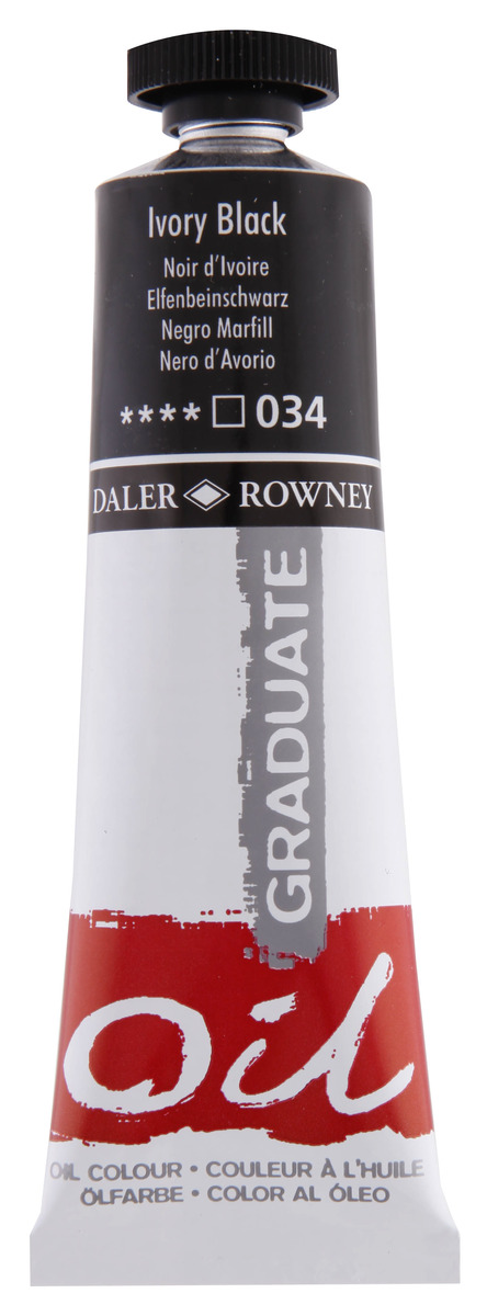 Daler Rowney Graduate Yağlı Boya 38ml 034 Ivory Black