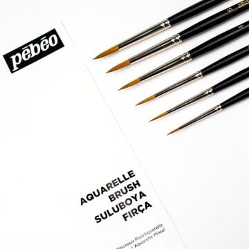 Pebeo İmitation Sable Samur Sulu Boya Fırçası Kısa Sap No: 5-0