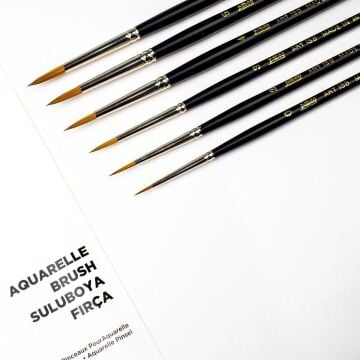 Pebeo İmitation Sable Samur Sulu Boya Fırçası Kısa Sap No: 5-0