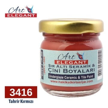 Art Elegant Seramik ve Çini Boya 40gr 3416 Tahrir Kırmızı