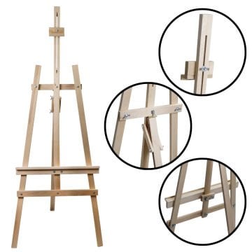 Art İstanbul Şövale Tam Boy Kayın Ağacı 165cm