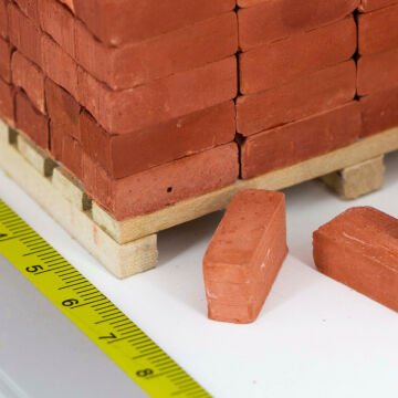 Eshel Maket Mİnyatür Pres Tuğla Kırmızı 1/12 2x0.7x1cm 200li