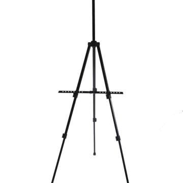 Panda Metal Şövale Siyah 165cm Bez Çantalı