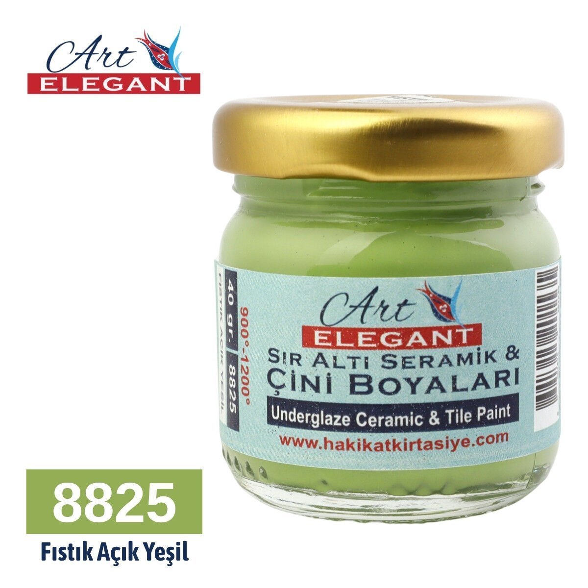 Art Elegant Seramik ve Çini Boya 40gr 8825 Fıstık Yeşili Açık